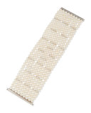 Nine-Strand Pearl Bracelet with Diamonds