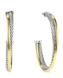 Crossover Extra-Large Hoop Earrings with Gold