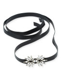 Harper Crystal Choker Necklace, Black