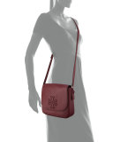 Harper Leather Messenger Bag, Dark Merlot