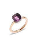 Nudo Rose Gold & Amethyst Ring, Mini, Size 53