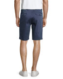 Brucer Flat-Front Shorts, Navy