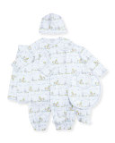 Noah's Ark Printed Pima Bib