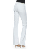Angel Mid-Rise Boot-Cut Jeans, White