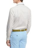 Island Sunset Check Sport Shirt, Orange