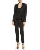 Stretch Sparkle Classic Slim Pants, Black