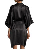Lace-Trimmed Silk Chemise, Ivory/Black