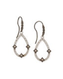 New World Midnight Open Pear Drop Earrings with Diamonds