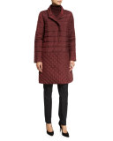 Monique Reversible Puffer Coat, Claret