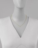 Wishbone Pendant Bezel Diamond Necklace