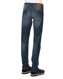 Slim-Straight Denim Jeans, Light Blue