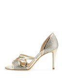 Trixie Glitter d'Orsay 85mm Sandal, Champagne