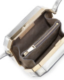 Jazz Octagonal Crossbody Bag, Silver