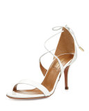 Linda Patent Leather Sandal, White