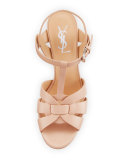 Tribute Leather 75mm Platform Sandal, Brown