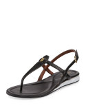 Violette II Leather T-Strap Sandal, Black