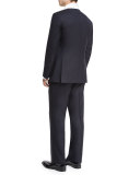 Satin Peak-Lapel Tuxedo, Navy