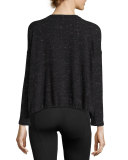 Renew Scoop-Neck Pullover Performance Top, Black 