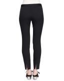 Mid-Rise Slim-Leg Pants, Black