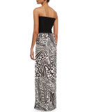 Printed Long Jersey Maxi Dress/Skirt Coverup