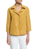 Tavi Snap-Front Sateen Jacket, Chamomile 