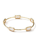 18k Gold Rock Candy Gelato 5-Stone Bangle, Mother-of-Pearl