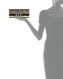 Sweetie Paillette Structured Clutch Bag, Golden