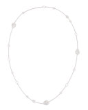Serpent 18K White Gold & Diamond Station Necklace, 10.89 tdcw, 40"L