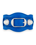 Giant 12 Leather Buckle Bracelet, Blue