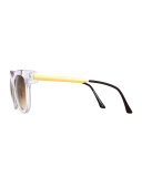 Transparent Cat-Eye Sunglasses