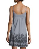 Antique Lace-Print Chemise, Stormy