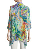 Paisley-Print Georgette Blouse