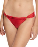 Bia Solid Swim Bottom, Red