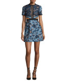 Florence Floral-Embroidered Cutout Dress