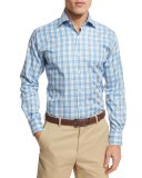 Island Plaid Sport Shirt, Blue