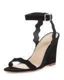 Piper Curvy Wedge Sandal, Black