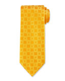 Box-Print Silk Tie