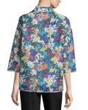 Embroidered Easy-Fit Organza Jacket 