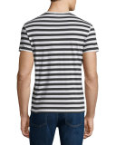 Drew Striped Short-Sleeve T-Shirt, Navy/White