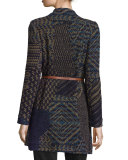 Icare Woven Open-Front Coat, Khaki