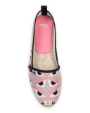 Junia Printed Jacquard Espadrille, Pink