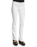 Charlotte Slim-Straight Pants, Optic White