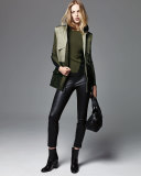 Kinsley Cotton Colorblock Vest, Army Green