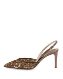Beaded 75mm Slingback Pump