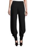 Kersten Draped Harem Pants, Black