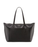 Panama East-West Zip Tote Bag, Black