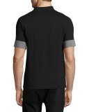 x Raf Simons Polo Shirt with Denim Cuffs, Black