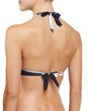 Floral-Print Banded Halter Swim Top