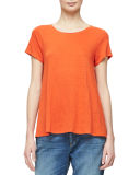 Short-Sleeve Organic Linen Jersey Tee