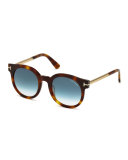 Janina Peaked Sunglasses, Havana